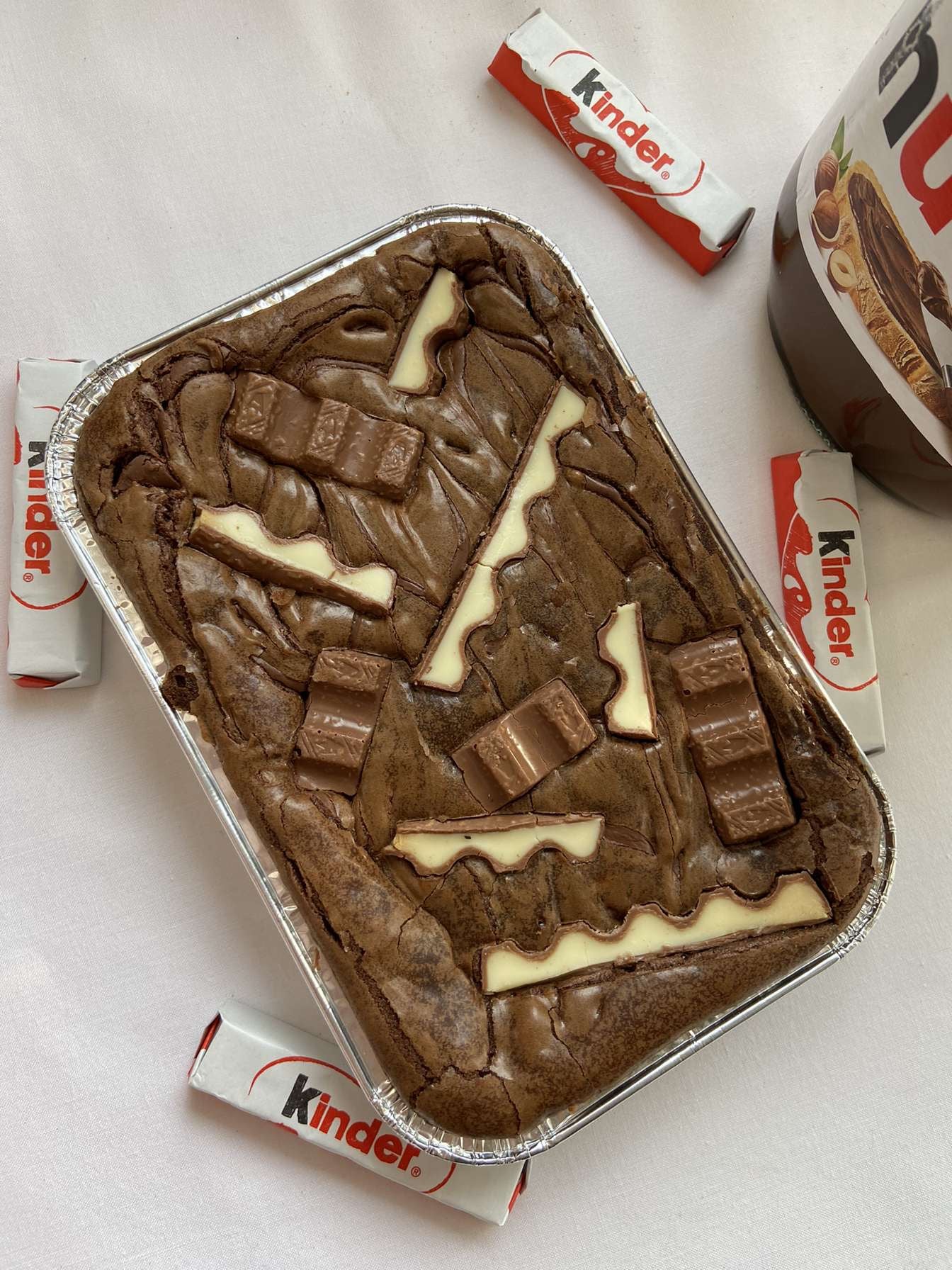 Nutella & Kinder Brownie Tray